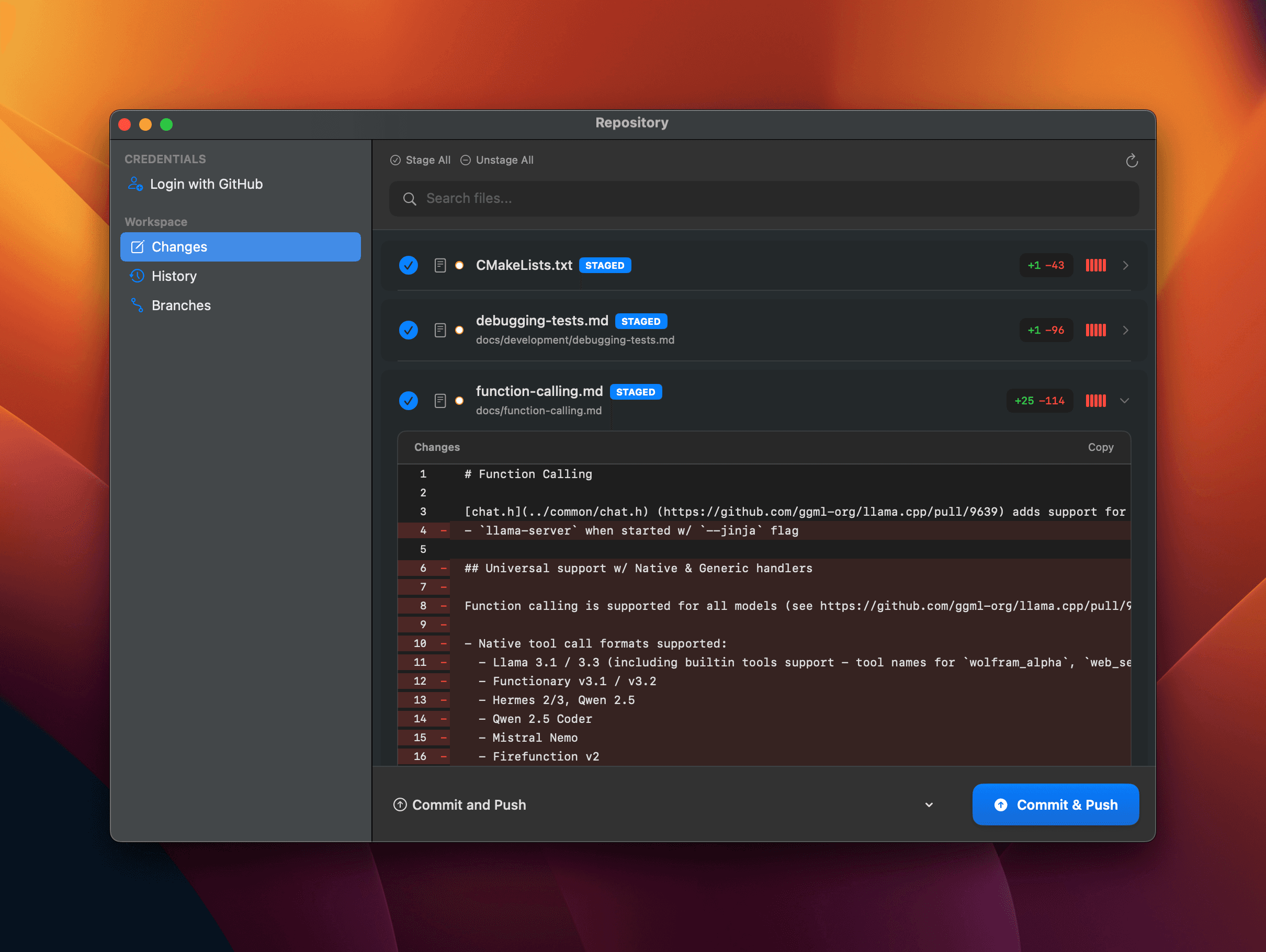 GitDesktop Screenshot